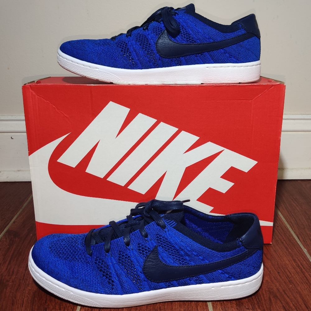 Nike Tennis Classic Ultra Flyknit, Men's 9.5, CLLG Navy/RCR Black